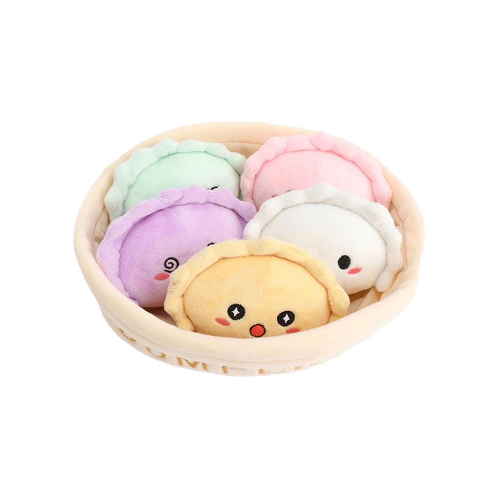 A Basket Of Plush Toys Carrot, Strawberry, Chicken, Dumpling – Kids' Gift