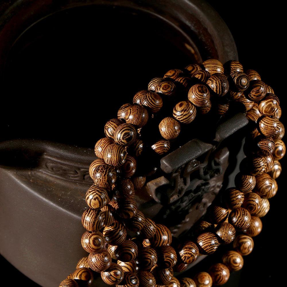 НОВЫЙ Специальный Деревянный Браслет-Четки Бусины Венге Будда Молитвенные Четки