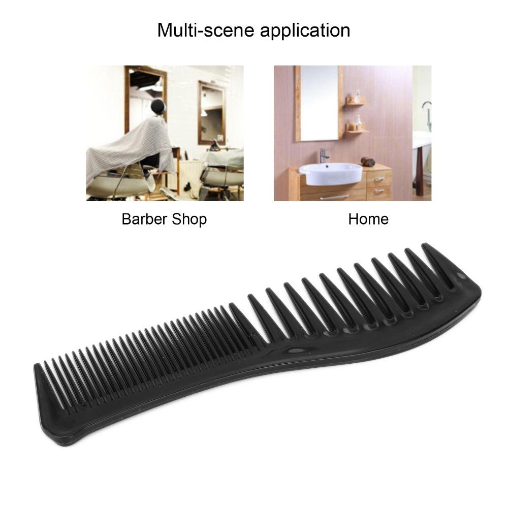 4PCS Double Sided Detangling Hair Comb Black Fine Tooth Hairdressing Tool For Wet Curly Hair