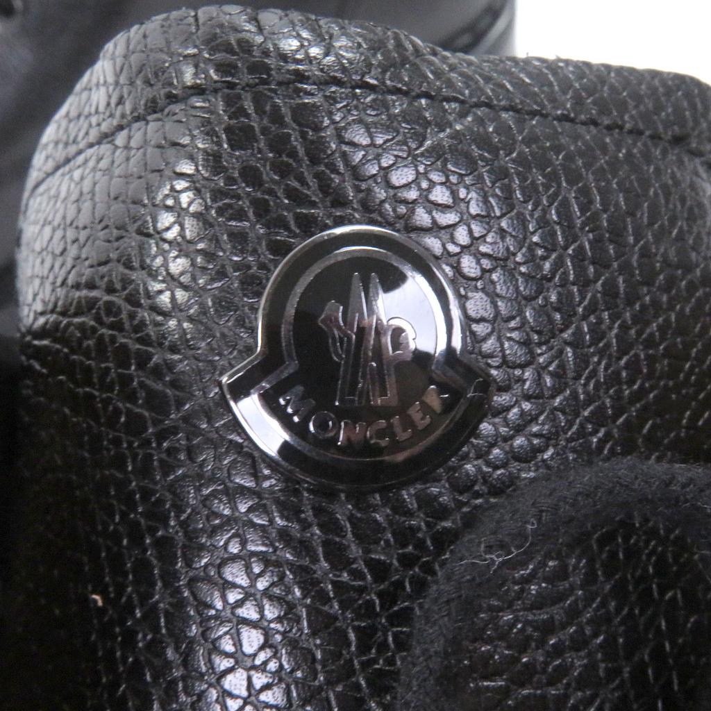 Идеальные ботильоны MONCLER Металлический логотип шнуровка черная кожа мужские 43 Б/у