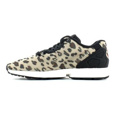 Originals ZX Flux Удобные Кожаные Леопардовый Принт Прочные Дышащие Поддерживающие Низкие Кроссовки для Марафона Унисекс B23725