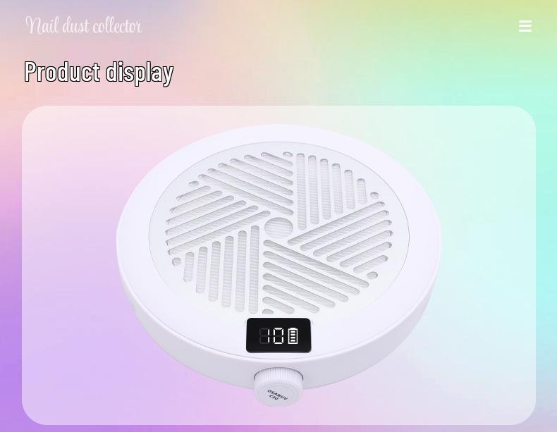 Portable Brushless Nail Vacuum Cleaner & Manicure Dust Collector