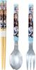 Yaxell Disney Tableware Set Made In Dishwasher Frozen Children's 3-Piece (Chopsticks, Spoon, Fork) Japan, Antibacterial, Safe,
