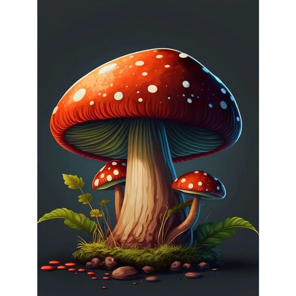 Diamond Painting Full Drill Owl Round Diamond Painting Handmade Mushroom Beautiful Fox Diy Diamond Mosaic Painting Home Decoration