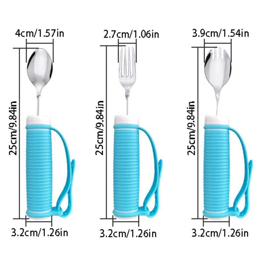 Angle Adjustable Anti-Slip Eating Spoon Anti-Shake Food Aid Fork Stroke Recovery