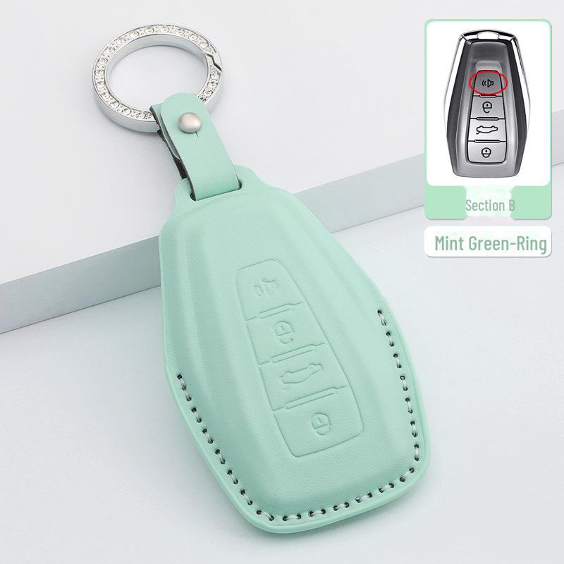 Чехол для ключа Geely Emgrand для Xingrui, Xingyue L, Binrui Cool, Boyue, Binyue и GS - кожаный чехол для мужчин и женщин