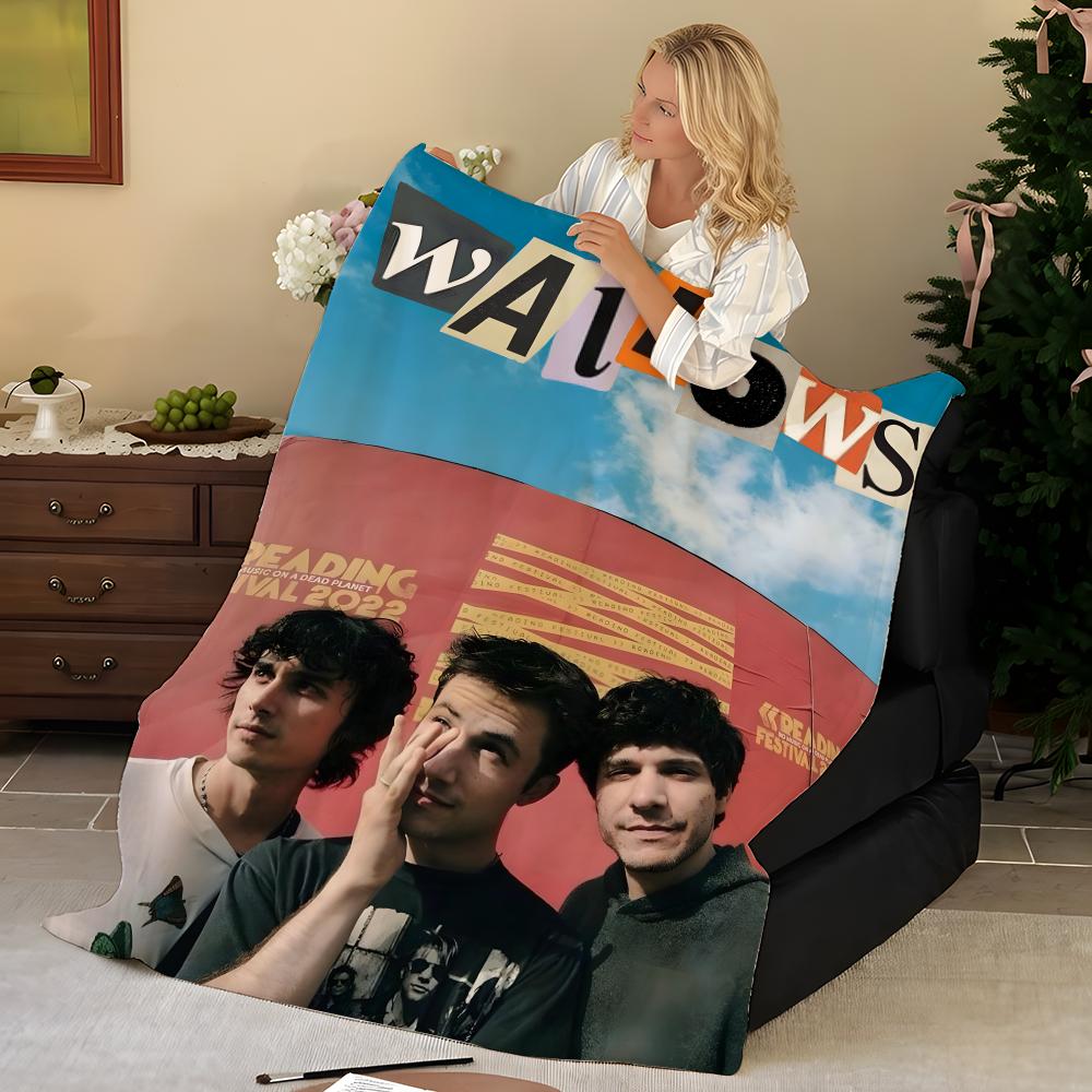 Музыкальная фланелевая плед W-Wallows, Мягкий, Теплый, Прочный и Стираемый, Милый, Крутой