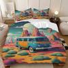 Camping Car Pattern 3D Printed Quilt Cover Set Cartoon Style Bedding Set Luxury Home Textiles Comfortable Duvet Cover Pillowcase