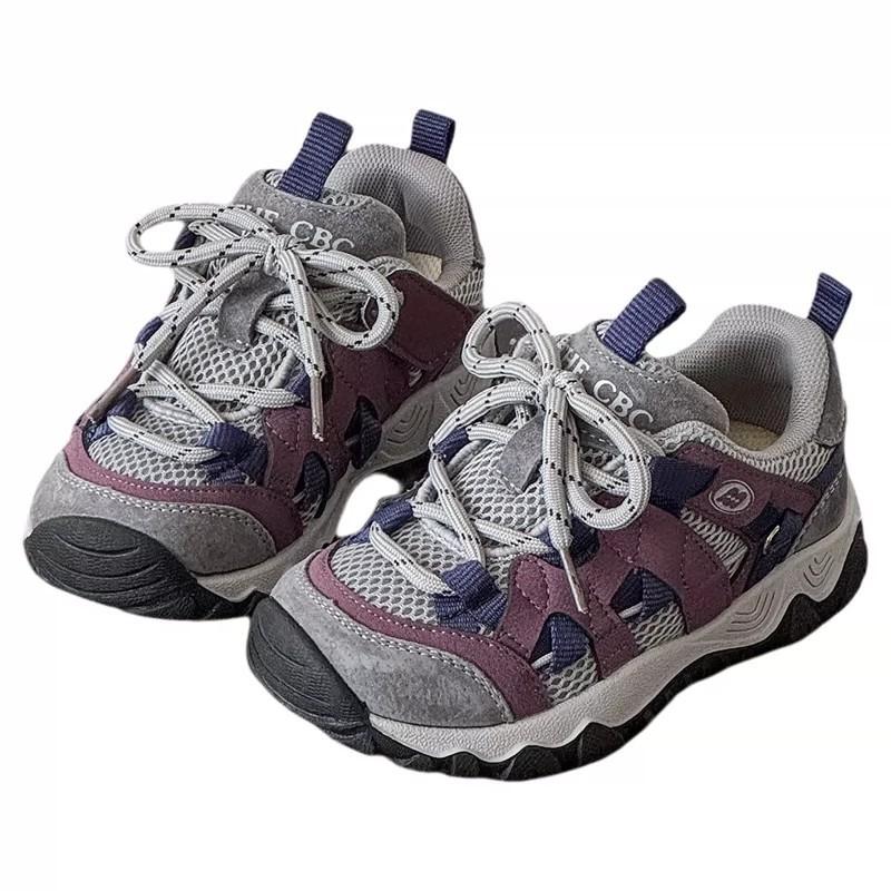 Youth style shoes Kids Outdoor Hiking Shoes Non-Slip Running Sneakers Breathable Mesh Upper Rubber Sole Boys Girls