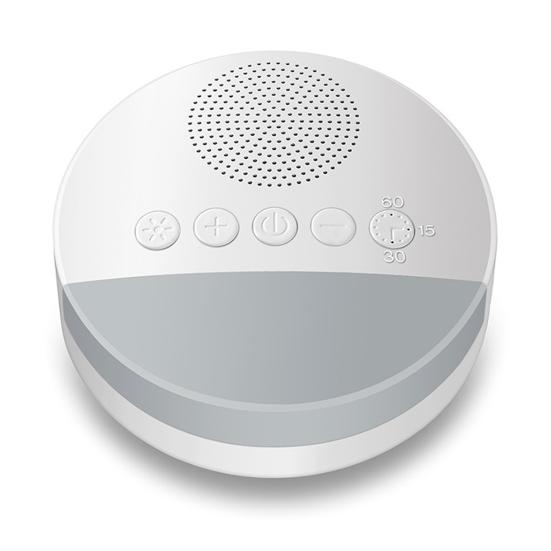 Машина белого шума для младенцев с таймером ночника, перезаряжаемая через USB, 20 успокаивающих звуков