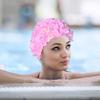 Женские 3D Шапочки для плавания с лепестками для длинных волос, уличные, женские, модные, в стиле ретро, с цветами, изящная шапочка для плавания