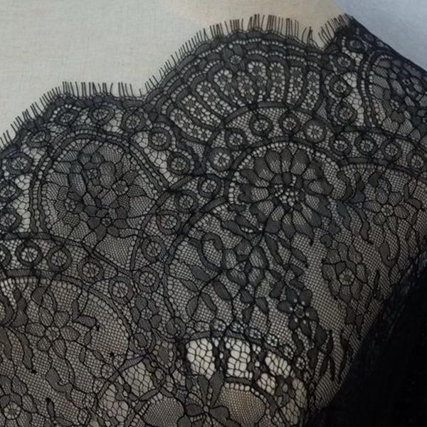 Кружевная ткань для ресниц 3 метра, белая и черная сетчатая пряжа, ресницы, кружевная отделка, одежда, юбка, кружевная ткань, одежда, украшение с вышивкой