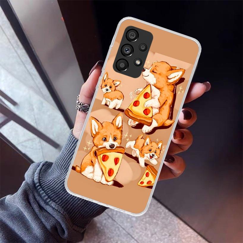 Cartoon Corgi Cute Dog Phone Case for Samsung Galaxy A15 A25 A35 A55 A14 A24 A34 A54 A13 A23 A33 A53 A12 A22 A32 A52 A05S A04S A