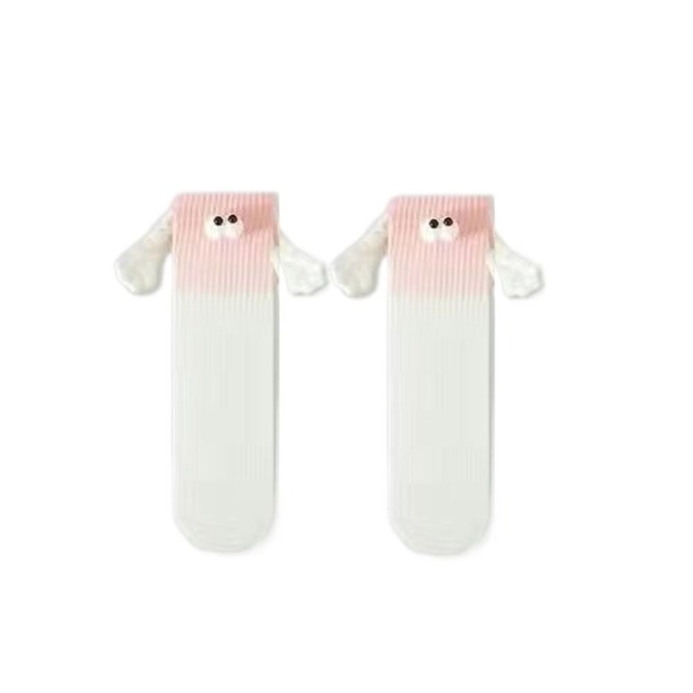 Летние тонкие носки, держащиеся за руки, носки средней длины, милые носки с мультяшными героями