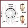 Universal Car Aluminum Alloy Oil Filter Cooler Sandwich Thread Plate Adapter Oil Cooler Kit Silver Tone M20x1.5 1/8 NPT Replace Parts