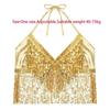 Tassel Sequin Dance Wear Halter Bra Belly Dance Bra Show Costumes Performance Top