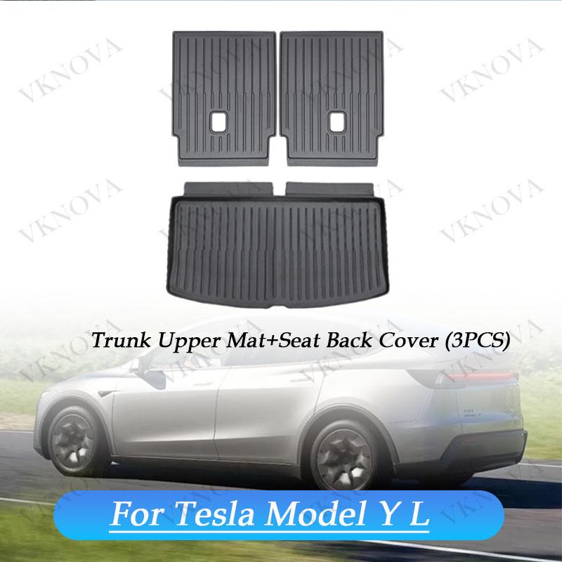 For Tesla Model Y L 2026 Rear Seat Backrest Protective Pad Trunk Mat Anti-Kick Pad Car Interior Accessories Model YL Cargo Liner