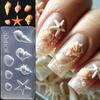 Xiaomi 1pcs Ocean Nail Art Silicone Mold Starfish, Seashells, Conches Patterns Embossed Stamping Template Stencil Summer Nail Decor