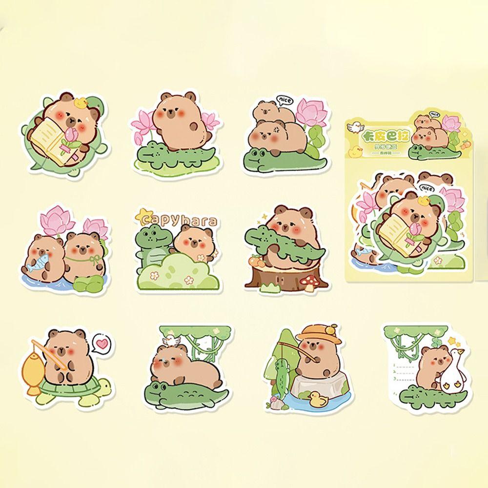 100 шт./пакет мультяшные наклейки капибара блокнот для записей детские игрушки наклейки для ноутбука