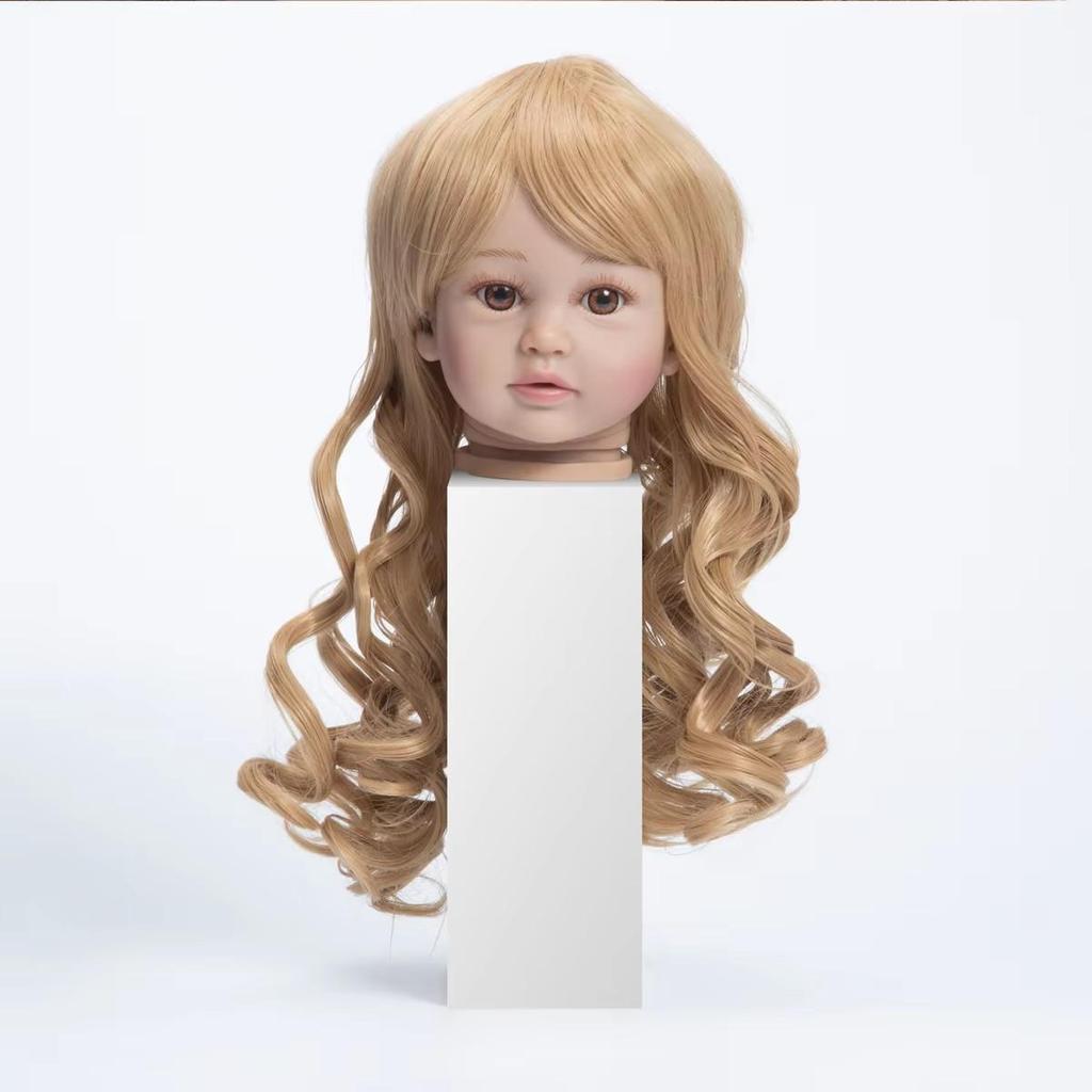 Высокотемпературный парик из проволоки, костюм, 22-23 дюйма, для кукол реборн, ручная работа, гладкие длинные волосы, аксессуары для кукол