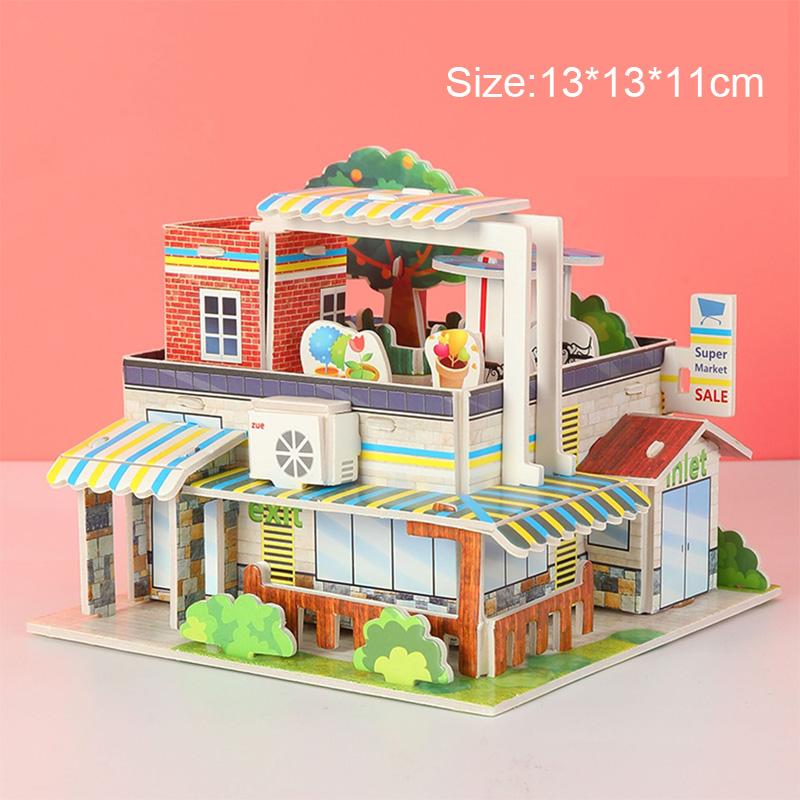 Творческий DIY 3D бумажный пазл-карта, собранный вручную, модель дома, виллы, здание для детей, самодельные развивающие игрушки