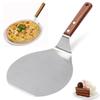 Talos 13inch Round Wooden Handle Stainless Steel Cake Pizza Shovel Kitchen Baking Tool