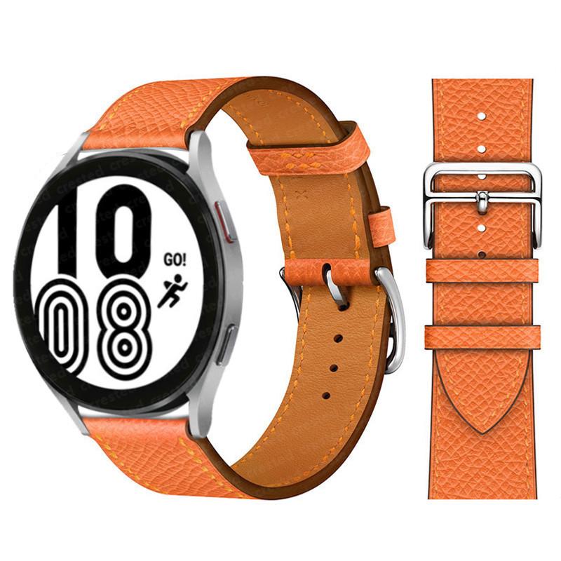 Кожаный ремешок 20 мм 22 мм для Samsung Galaxy Watch 7/6/5/pro/4/Classic 44 мм 40 мм Браслет Ремень Huawei GT-6-5-4-3-2-Pro 46 мм Ремешок