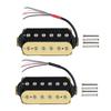 FLEOR Electric Guitar Humbucker Pickup Double Coil Guitar Bridge Pickup & Neck Pickup Set - (Black + Cream)
