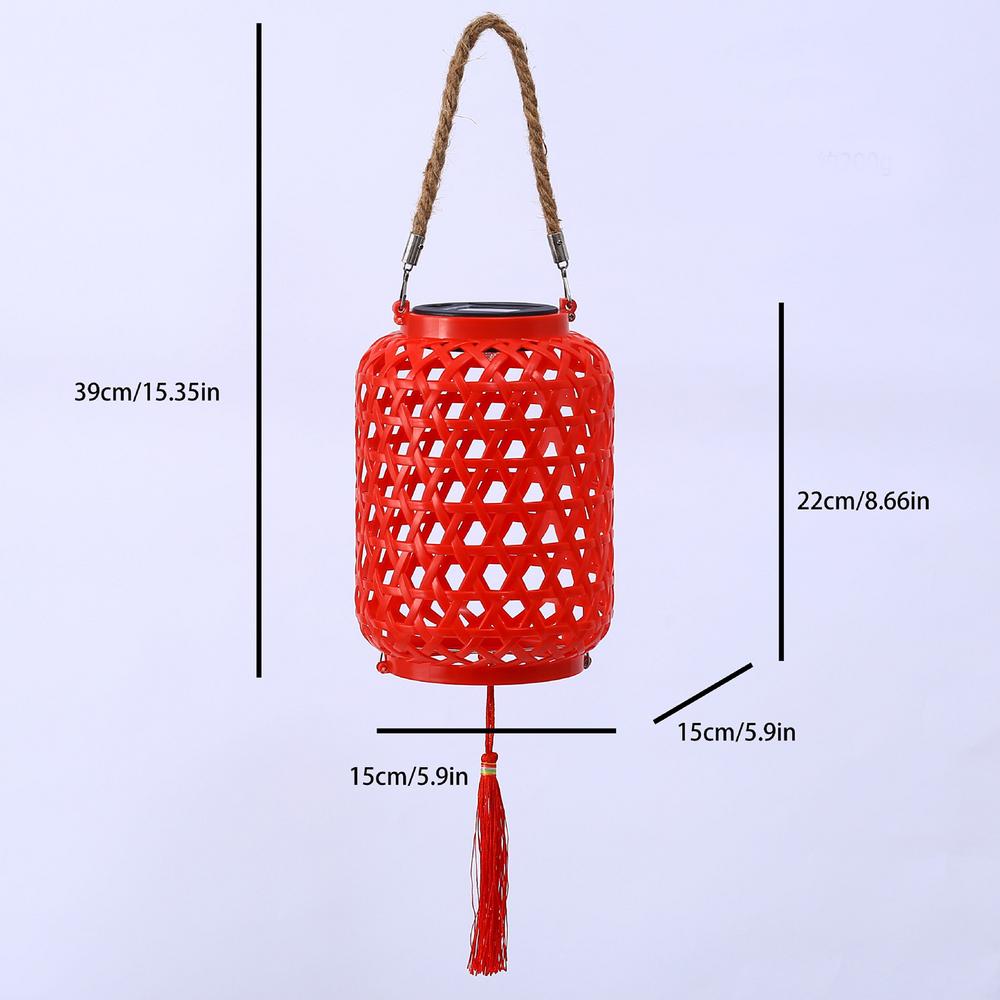 Светодиодный солнечный свет Солнечный подвесной фонарь Ретро солнечный художественный фонарь Декоративный винтажный садовый светильник Уличный пластиковый полый свет