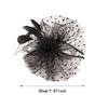 Шляпка-fascinator с перьями, топ-шляпа из тюля для девичника и тематических вечеринок, головной убор для коктейльной вечеринки, собрания, наряжания