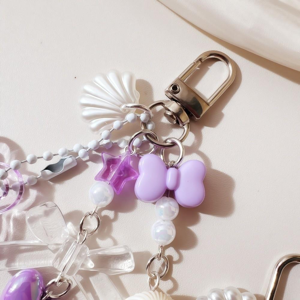 Fish-Shaped Ocean Series Keychain Multi-Charm Bag Charm New Starfish Key Ring Women