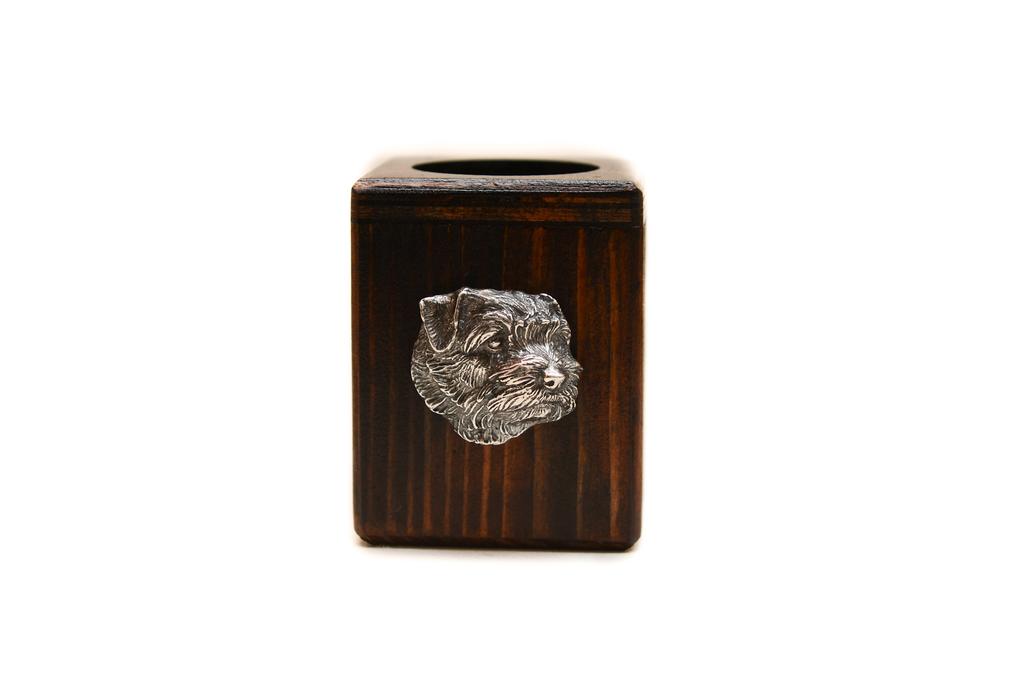 Norfolk Terrier – Wooden candle holder with a dog, a unique souvenir after losing a dog | Art-Dog