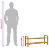 2 Tier Shoe Rack 100 x 27 x 40 cm Solid Oak Wood