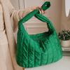 Lattice Large Armpit Bag 2021 Winter New High Quality Fabric Women's Designer Handbag Vintage High Capacity Shoulder Bags