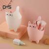 2Pcs Garbage Cans Pen Holders Large Capacity Smooth Edge Burr Free Cartoon Cat Shape Mini Table Trash Cans Storage Buckets