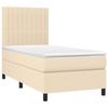 3141894 vidaXL Divan Bed with Mattress Cream 80x200 Cm Fabric