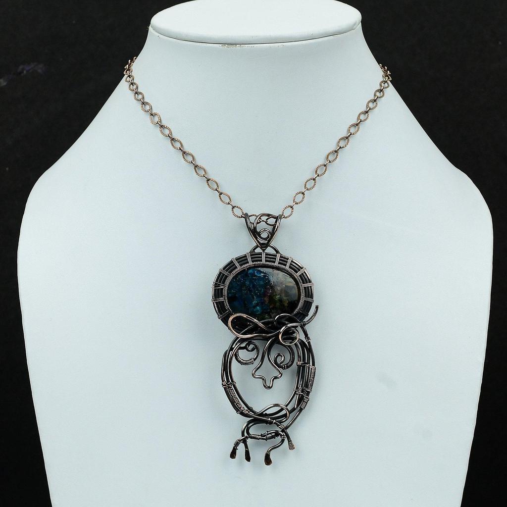 Watermelon Tourmaline Pendant Copper Wire Wrapped Pendant Handmade Copper Jewelry Gemstone Pendant Unique Wire Wrapping Jewelry Gift For Mom