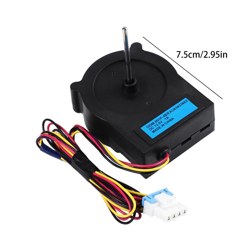EAU63923602 Refrigerator Condenser Fan Motor Assembly Replacement for ODM-001F-4B Cooling Fan Motor 12V 1A Fridge