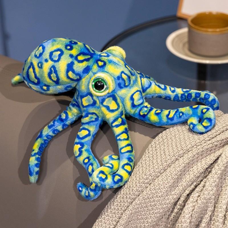Soft And Huggable Leopard Print Octopus Plush Toy For Kids Ocean-themed Fun
