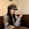Windproof Newsboy Cap Adjustable Pumpkin Hat Elegant Winter Beret Hat  Women
