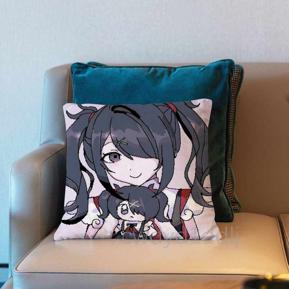 A-Ame Chan Needy Streamer Overload Pillow Case Short Plush Sofa Decorative Gift Home Double-Sided Printing Cushio