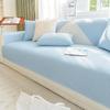 Waffle Sofa Cover Non-slip Solid Color Sofa Mat Four Seasons Universal Sofa Cushion Cover Same Model Pillowcase