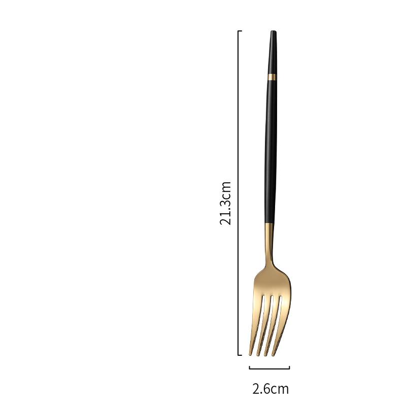 Роскошная португальская столовая посуда, столовые приборы из нержавеющей стали, нож для стейка, десертная вилка для фруктов, столовая ложка, набор кухонных принадлежностей в золотом стиле в западном стиле