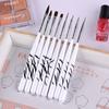 8pcs/set Nail Art Acrylic French Stripes Design Brush Dotting Picking Pen Manicure Tool