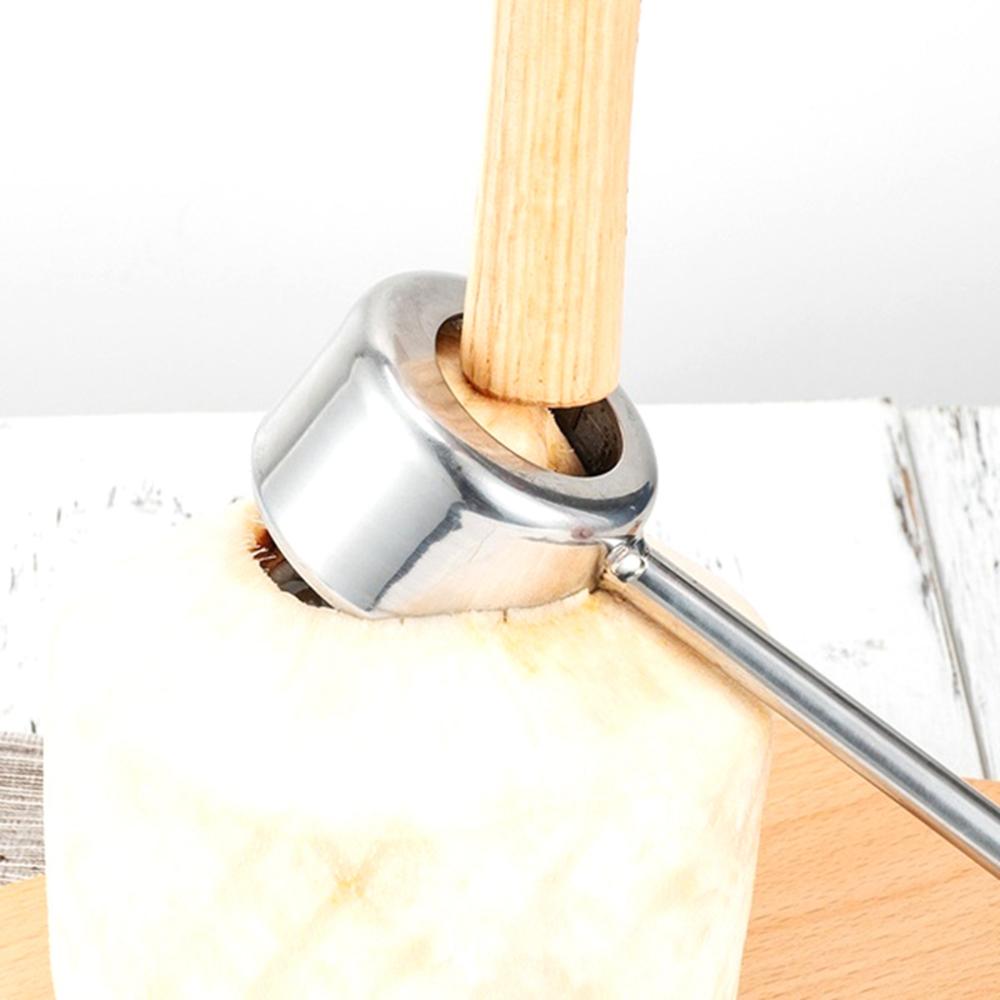 For Young Coconuts Cooking N1N Coconut Opening Tool Set Coconut Opener Coconut Shell Puncher Hammer