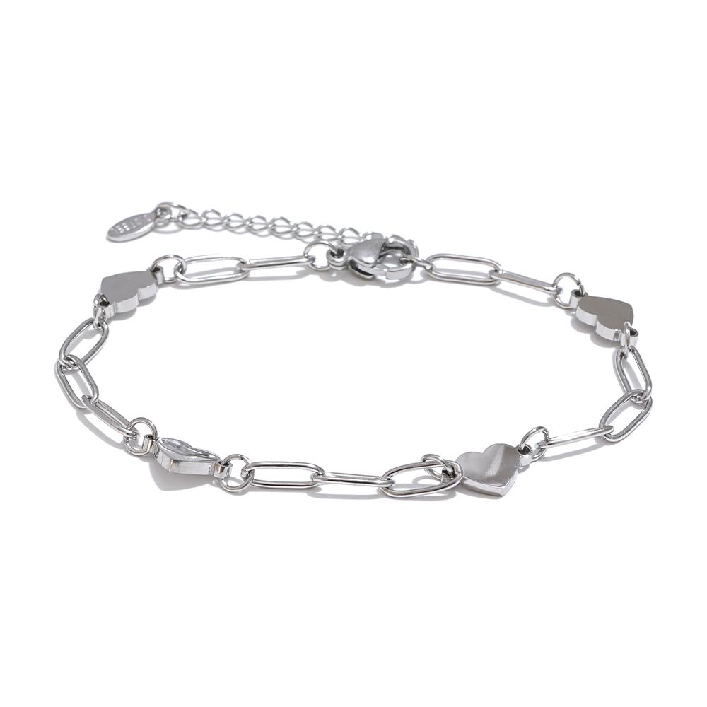 Eetit Модный браслет-цепочка из нержавеющей стали с сердцем ручной работы, водонепроницаемый повседневный браслет-шарм, ювелирные изделия на запястье, бижутерия для женщин