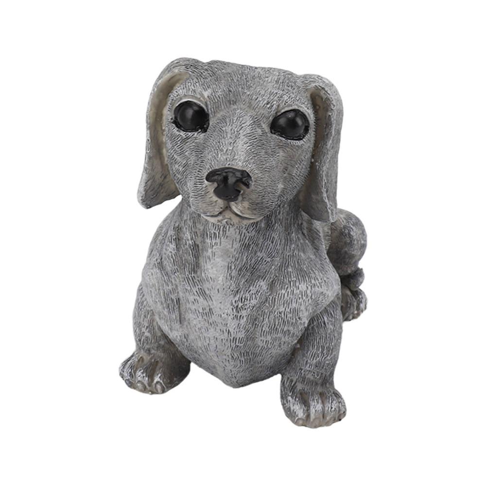 Synthetic Resin Dog Shaped Desktop Ornament Outdoor Yard Animal Statue Courtyard Holiday Layout