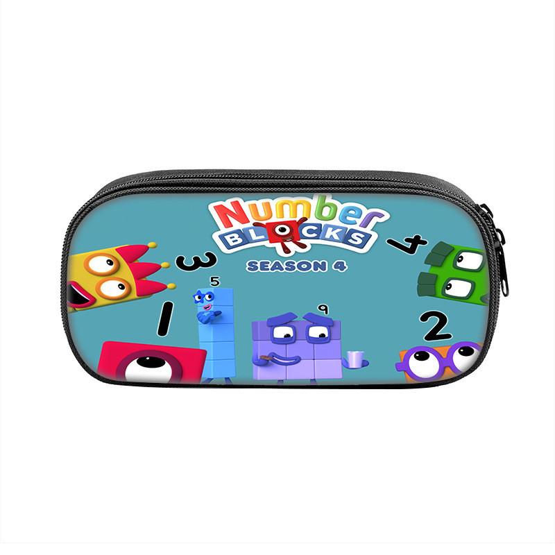 Character Kids Numberblocks And Teens Pencil Case Waterproof Nylon Bag Storage