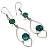 Chrome Diopside Gemstone Handmade Silver Jewelry Earrings 1.75''