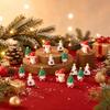 30/1PCS Mini Gnomes Figurines Christmas PVC Statue Santa Claus Dwarf Ornament Outdoor Lawn Fairy Garden Micro Landscape Decor